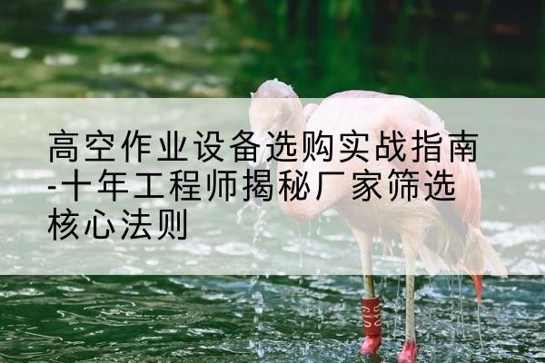 大庆剪叉式升降机厂家-高空作业设备选购实战指南-十年工程师揭秘厂家筛选核心法则
